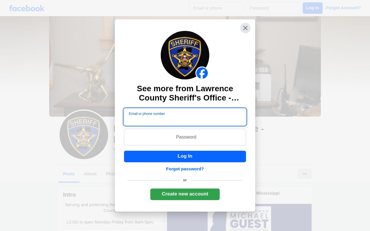 Lawrence County 24-hour release contact and office hours