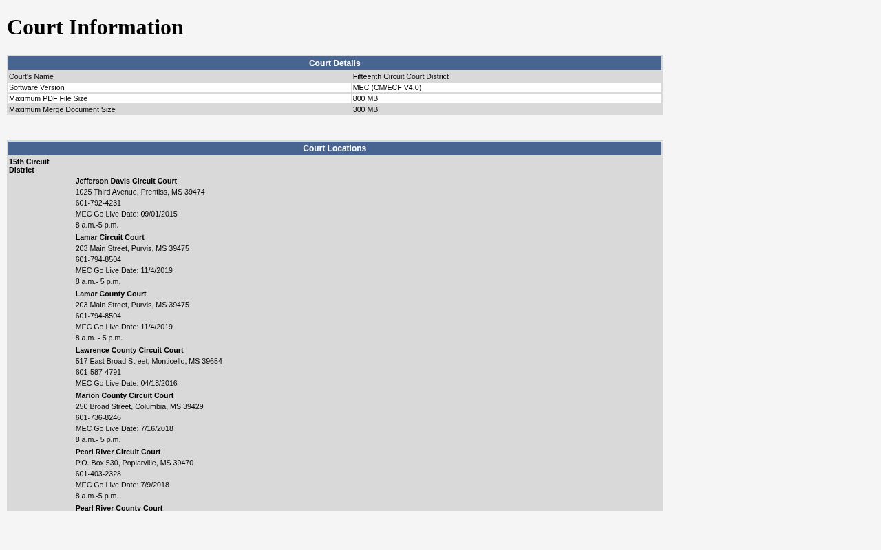 Lawrence County release record Circuit Court page