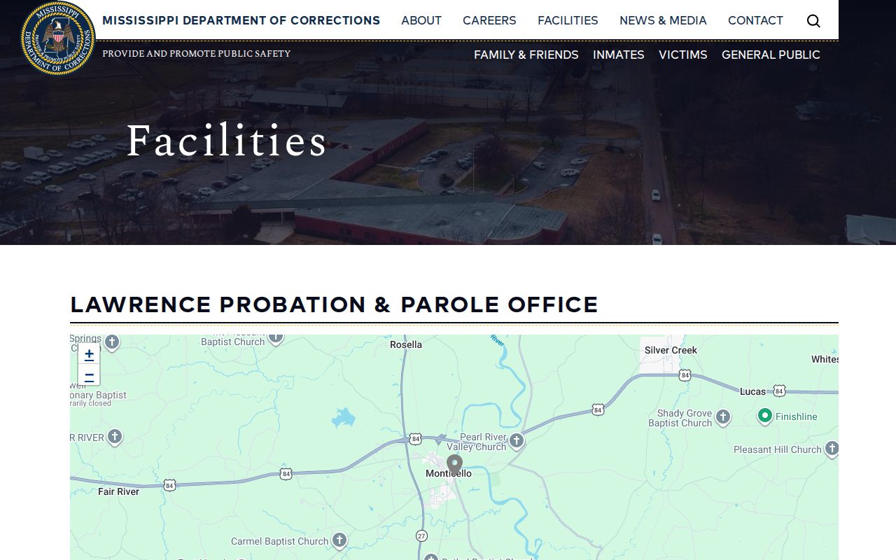 Lawrence County parole and probation office contact record